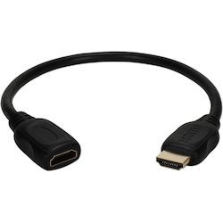 QVS 1ft High Speed HDMI UltraHD 4K with Ethernet Flex Extension Cable