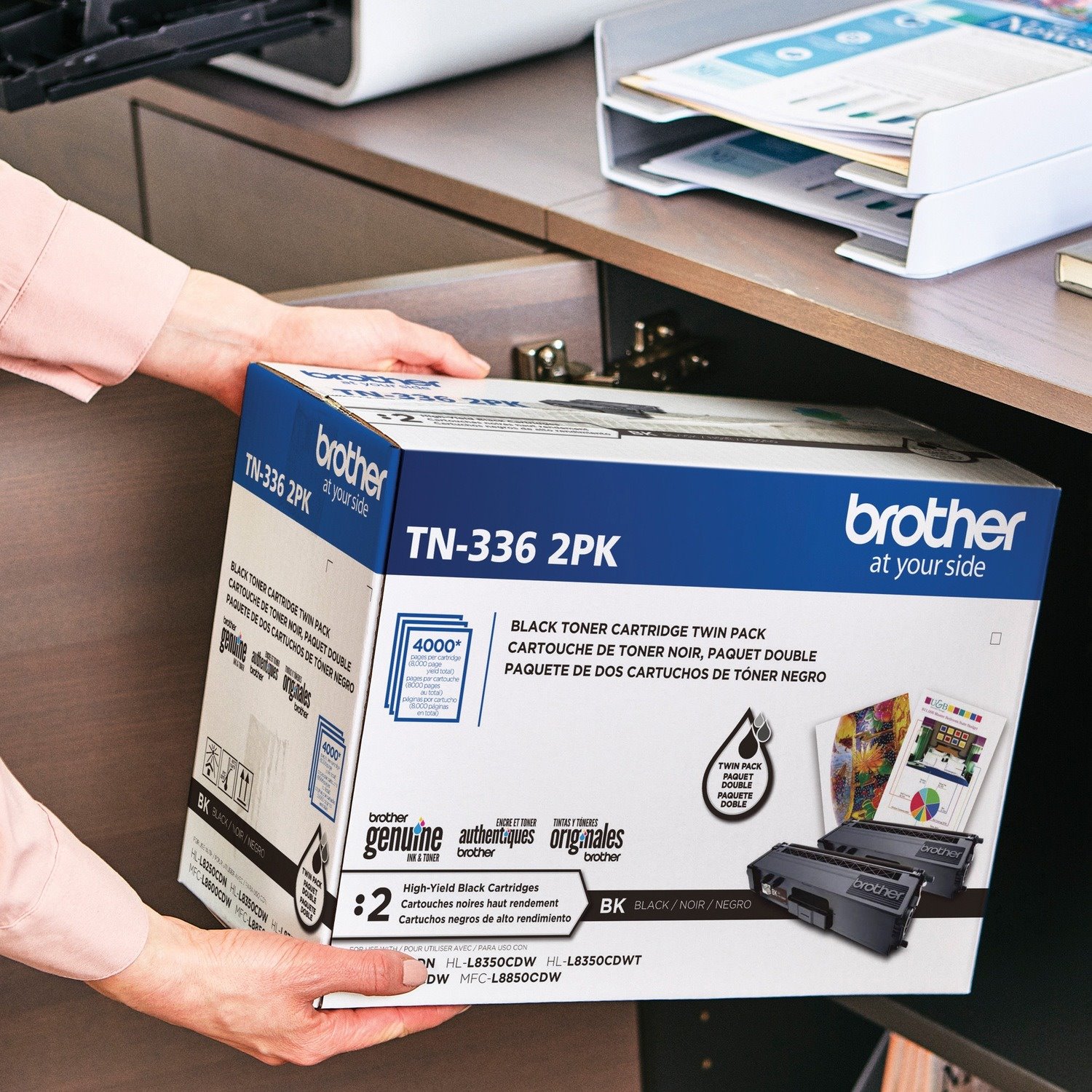 Brother TN336 Original High Yield Laser Toner Cartridge - Twin-pack - Black - 2 / Box