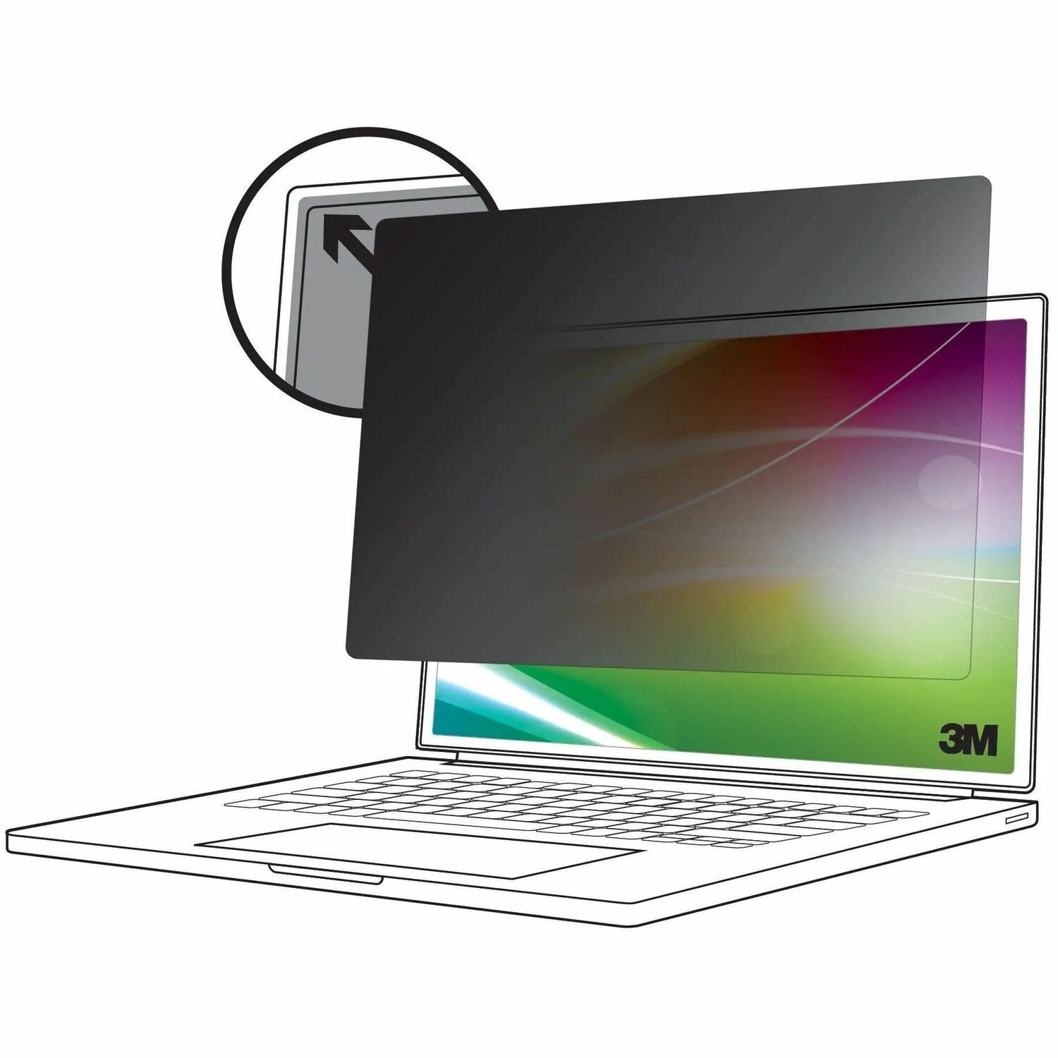3M&trade; Bright Screen Privacy Filter for 13in Full Screen Laptop, 3:2, BP130C3E