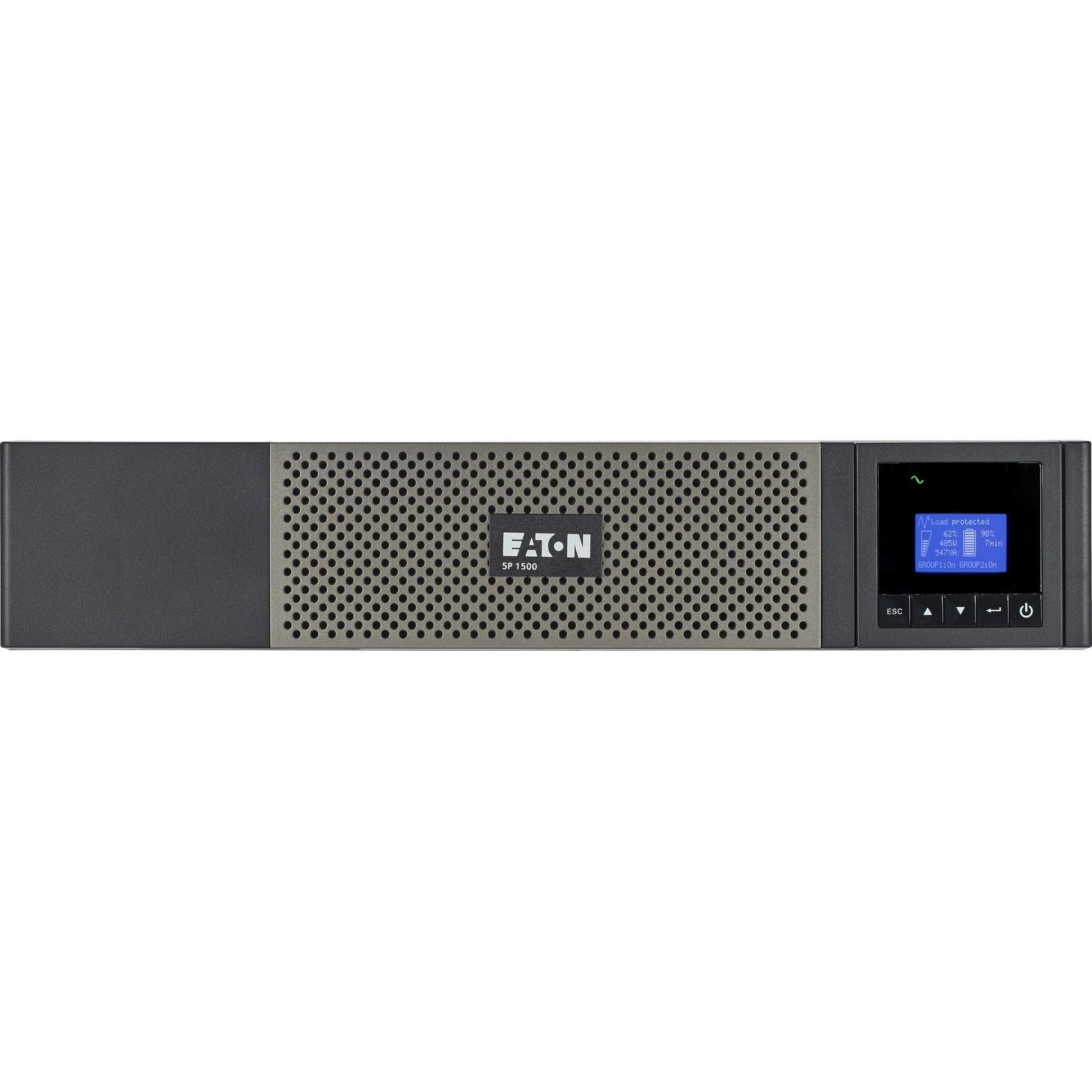 Eaton 5P UPS 1440VA 1100W 120V Line-Interactive UPS, 5-15P, 10x 5-15R Outlets, 16-Inch Depth, True Sine Wave, Cybersecure Network Card Option, 2U