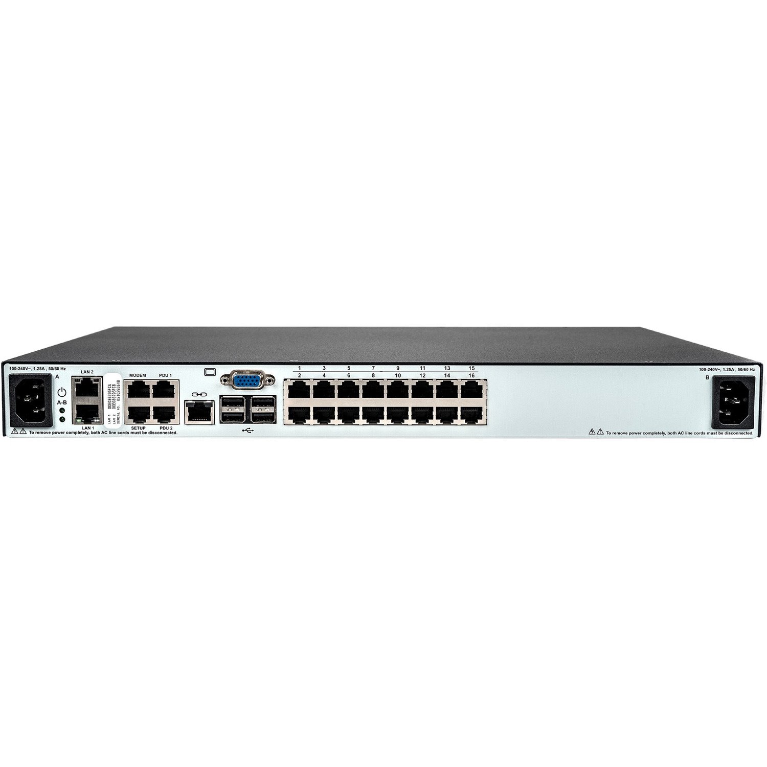 Vertiv Avocent MPU - 16-Port| 2 Digital KVM Paths| Dual AC Power Supply|