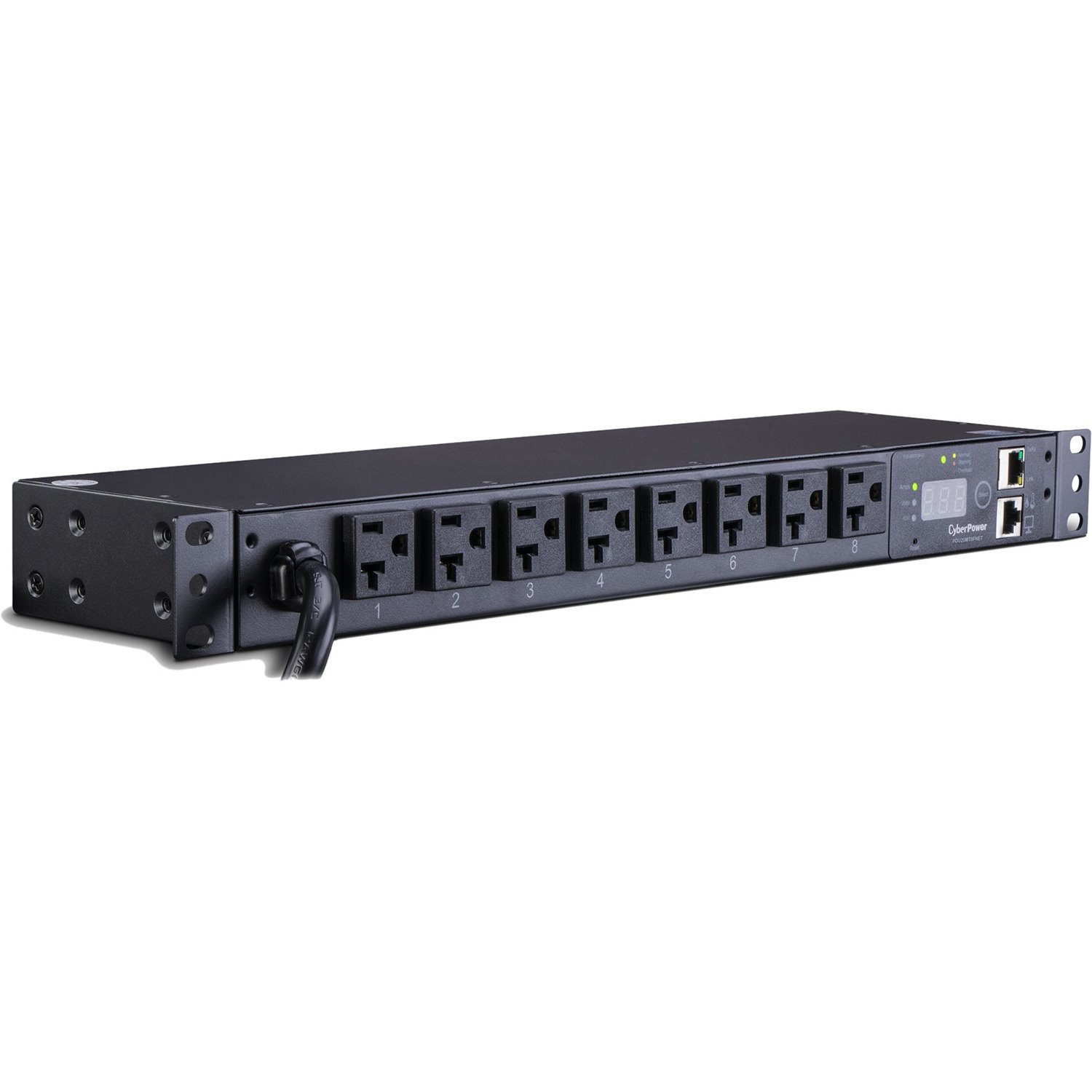 CyberPower Monitored PDU RM 1U PDU20MT8FNET 20A 8-Outlet