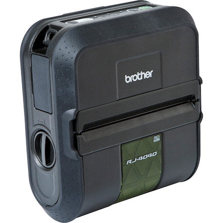 Brother RuggedJet RJ4040 Direct Thermal Printer - Monochrome - Portable - Label Print - USB - Serial - Wireless LAN - Battery Included