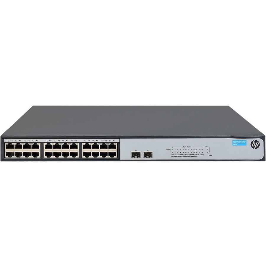 HPE 1420 1420-24G-2SFP 24 Ports Ethernet Switch - Gigabit Ethernet - 10/100Base-TX, 10/100/1000Base-T, 1000Base-X