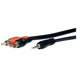 Comprehensive Standard Series 3.5mm Stereo Mini Plug to 2 RCA Plugs Audio Cable 6ft