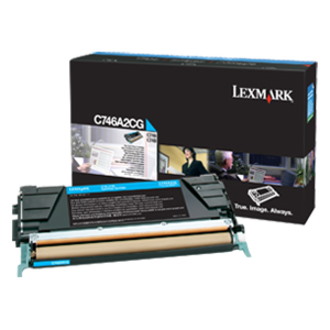 Lexmark Standard Yield Laser Toner Cartridge - Cyan - 1 / Pack