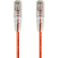 Monoprice SlimRun Cat6 28AWG UTP Ethernet Network Cable, 14ft Orange