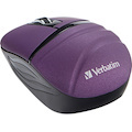 Verbatim Wireless Mini Travel Mouse, Commuter Series - Purple