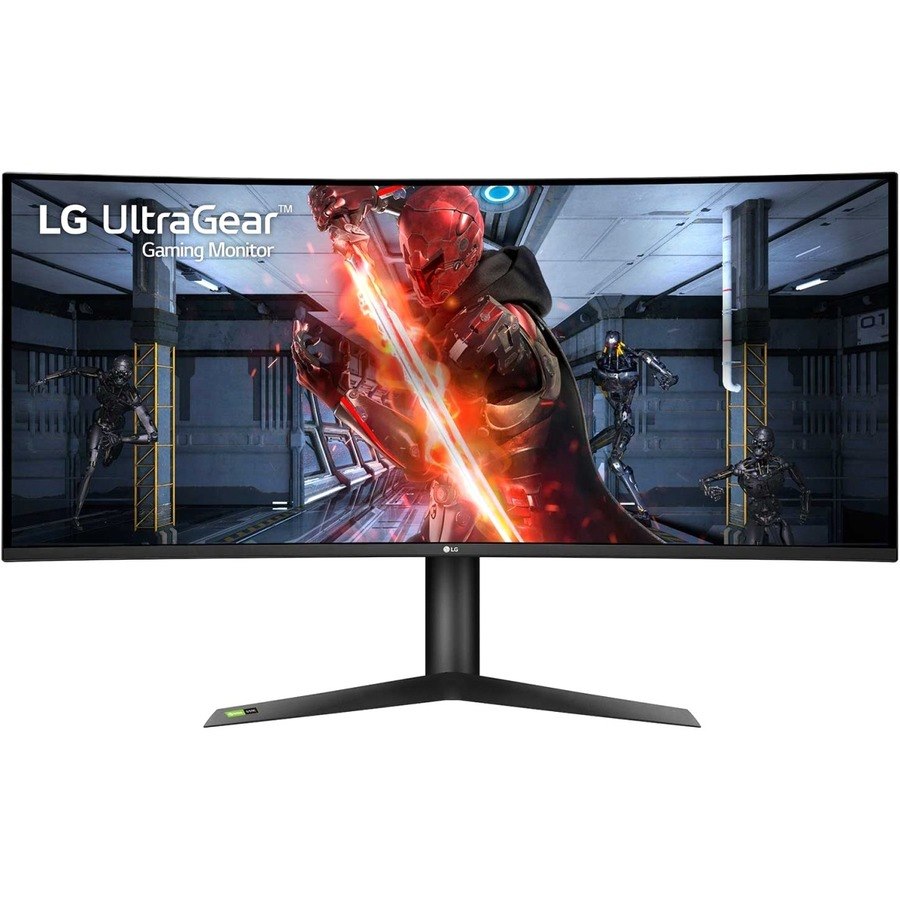 LG UltraGear 38GN95B-B 37.5" UW-QHD+ Curved Screen LED Gaming LCD Monitor - 21:9 - Black, White