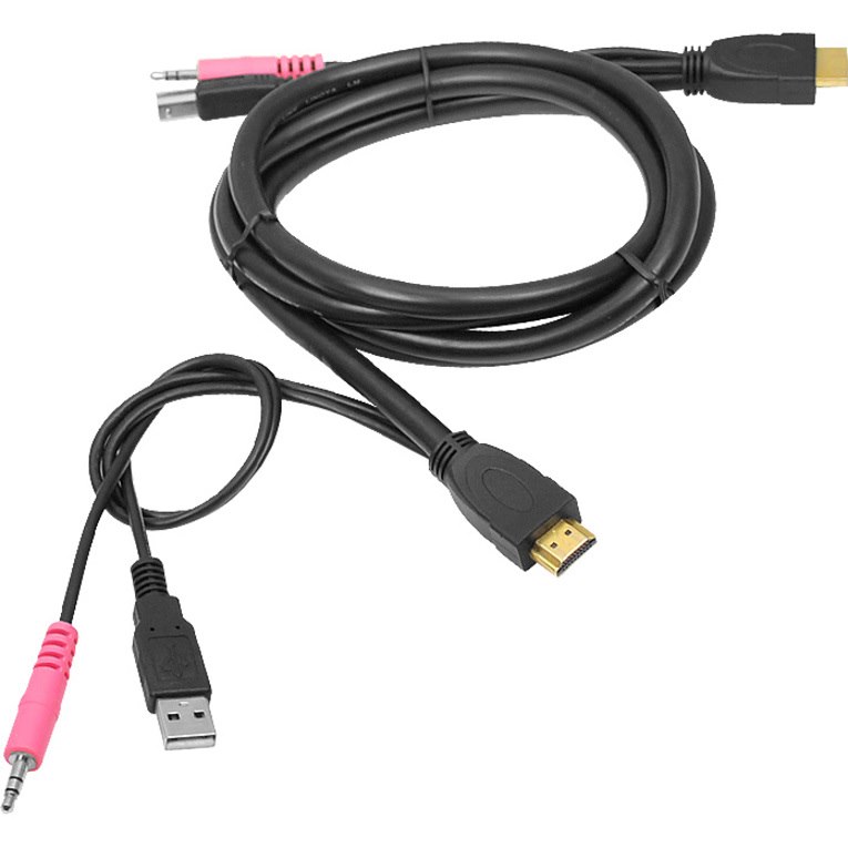SIIG USB HDMI KVM Cable with Audio & Mic - 1 Pack