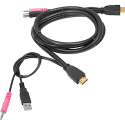 SIIG USB HDMI KVM Cable with Audio & Mic - 1 Pack