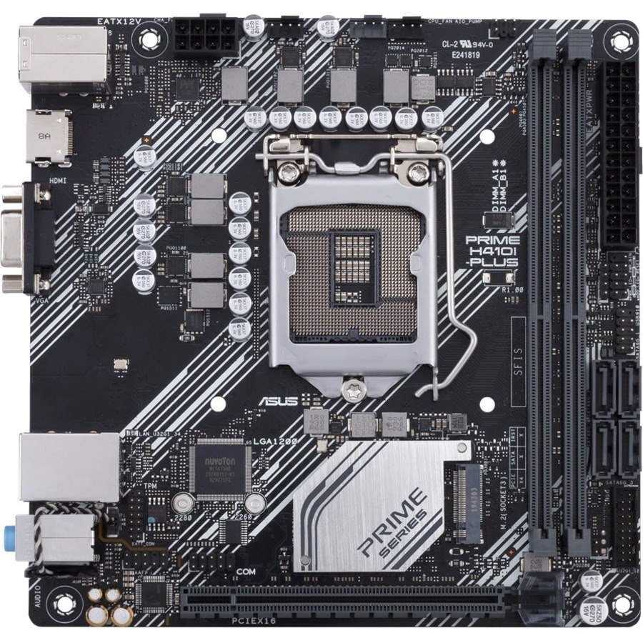 Asus Prime H410I-PLUS Desktop Motherboard - Intel Chipset - Socket LGA-1200 - Mini ITX