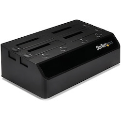 StarTech.com 4-Bay USB 3.0 to SATA Hard Drive Docking Station, 2.5/3.5" SATA III (6Gbps) SSD/HDD Dock, USB Hard Drive Bay, Top-Loading