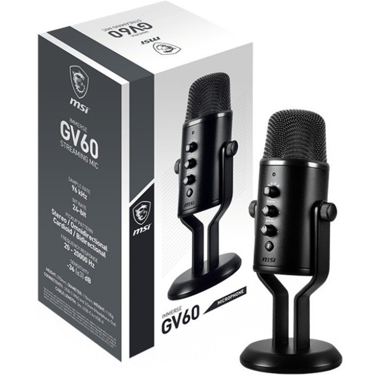 MSI IMMERSE GV60 Wired Microphone - Matte