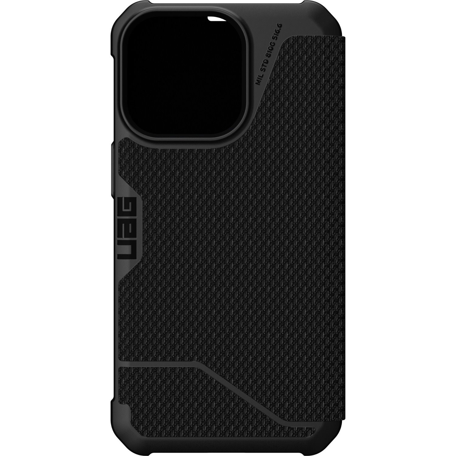 Urban Armor Gear Metropolis Rugged Carrying Case (Folio) Apple iPhone 13 Pro Smartphone - Kevlar Black