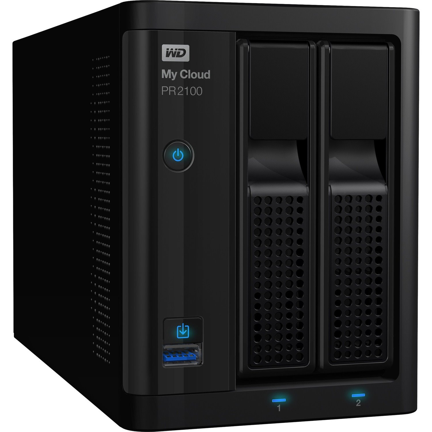 WDBBCL0200JBK-NESN WD 20TB My Cloud Pro Series PR2100 Media Server with Transcoding, NAS - Network Attached Storage