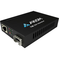 Axiom 1Gbs POE RJ45 to SFP Fiber Media Converter - Open SFP Port