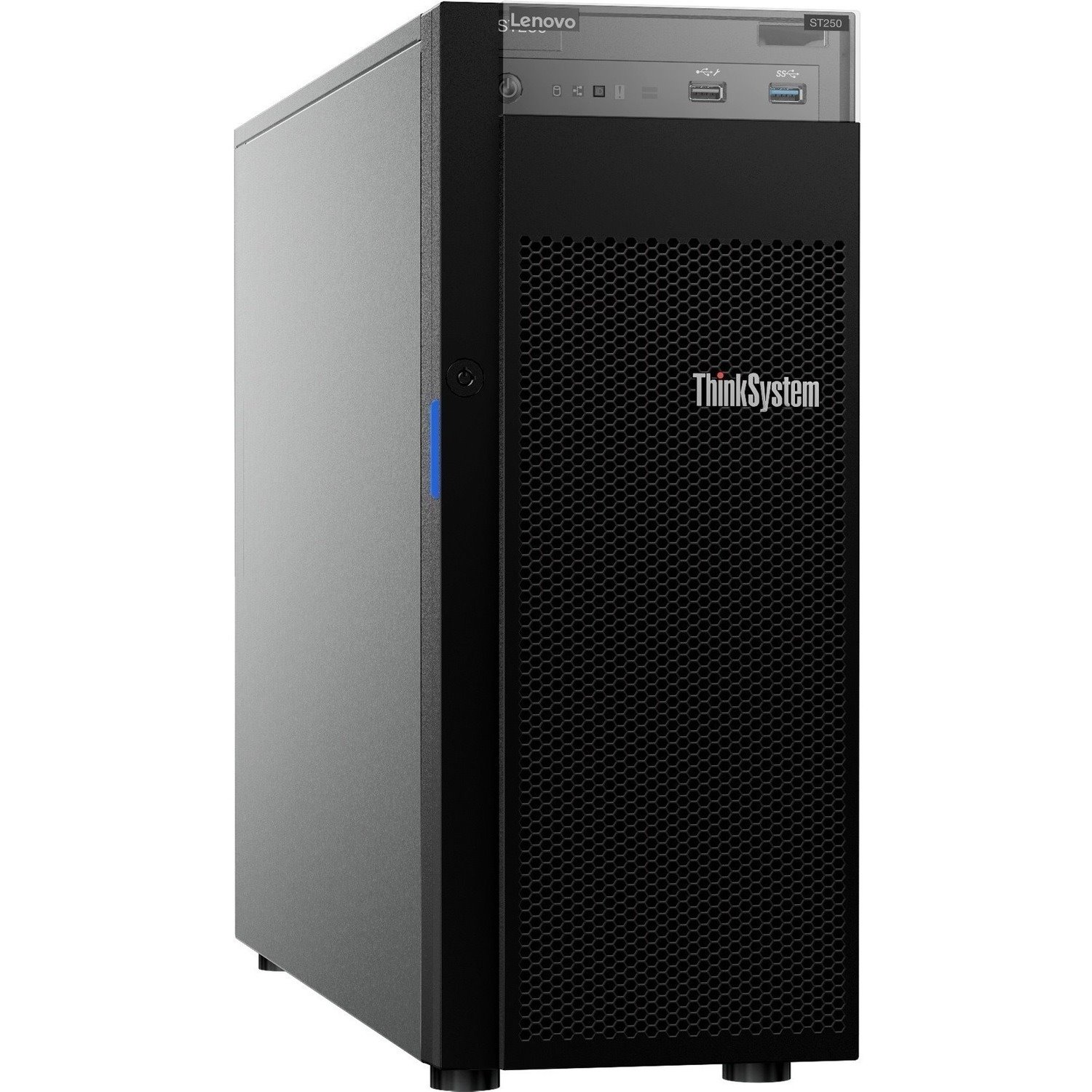 Lenovo ThinkSystem ST250 7Y45A064NA 4U Tower Server - 1 x Intel Pentium G5400 3.70 GHz - 8 GB RAM - Serial ATA/600 Controller
