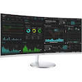 Samsung C34J791WTN 34" Class Double Full HD (DFHD) Curved Screen LCD Monitor - 21:9 - Silver, White
