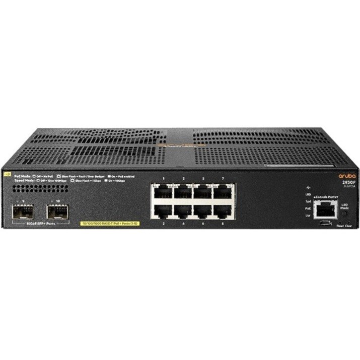 HPE 2930F 8 Ports Manageable Layer 3 Switch - TAA Compliant