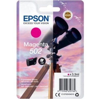 Epson 502 Original Inkjet Ink Cartridge - Single Pack - Magenta - 1 Pack