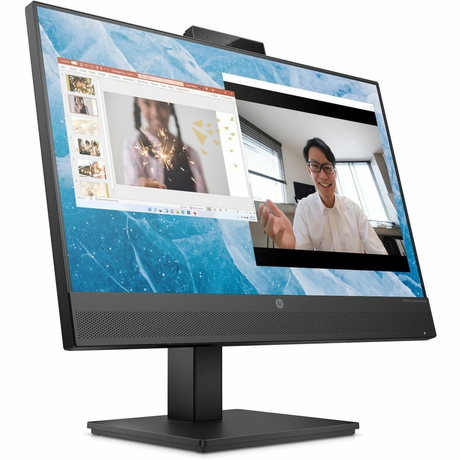 HP M24m 24" Class Webcam Full HD LED Monitor - 16:9