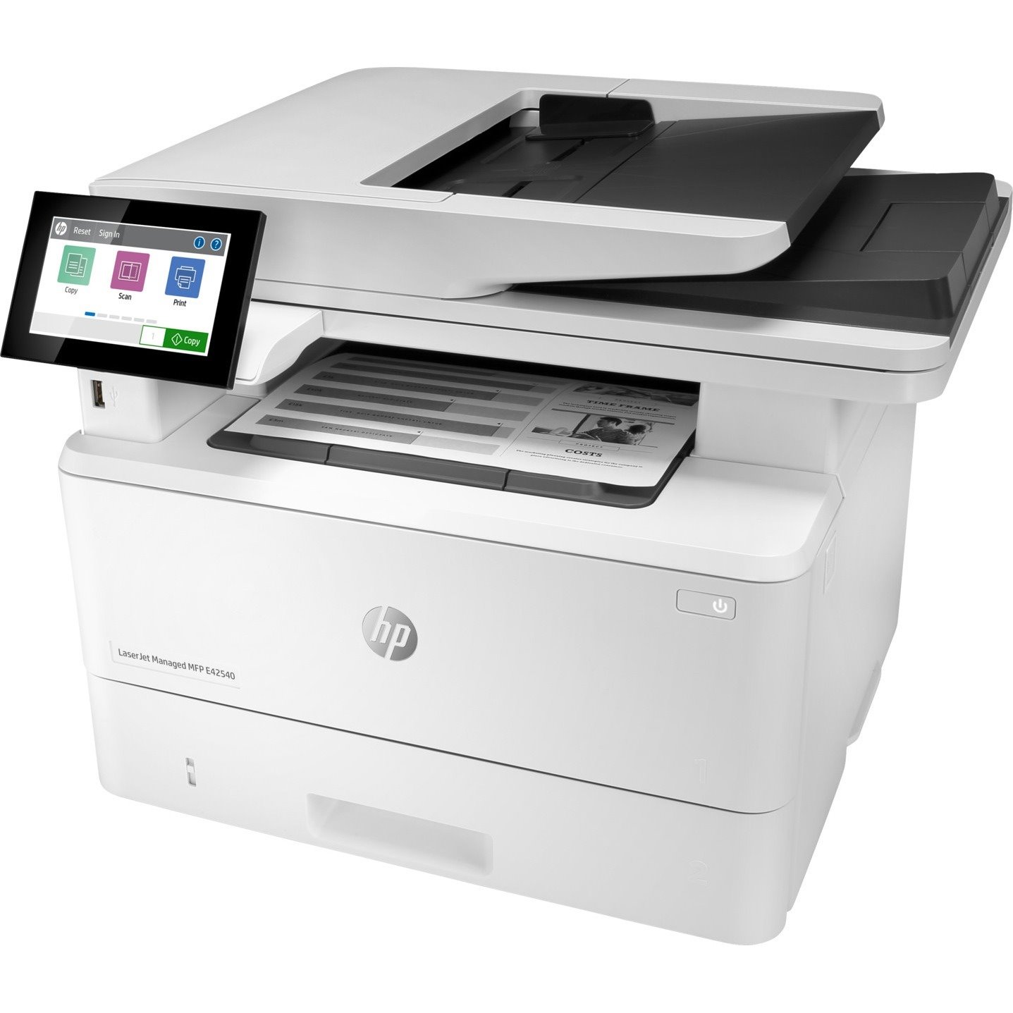 HP LaserJet Managed E42540f Laser Multifunction Printer - Monochrome