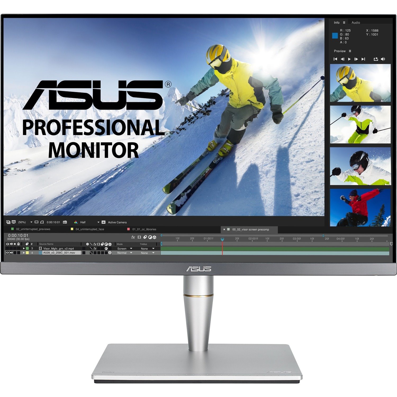Asus ProArt PA24AC WUXGA LCD Monitor - 16:10 - Grey
