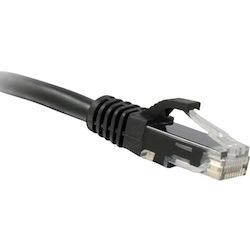 ENET Cat6 Black 12 Foot Patch Cable with Snagless Molded Boot (UTP) High-Quality Network Patch Cable RJ45 to RJ45 - 12Ft