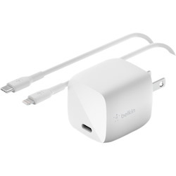 Belkin BoostCharge 30W USB-C GaN Wall Charger (USB-C to Lightning Cable included) - Power Adapter