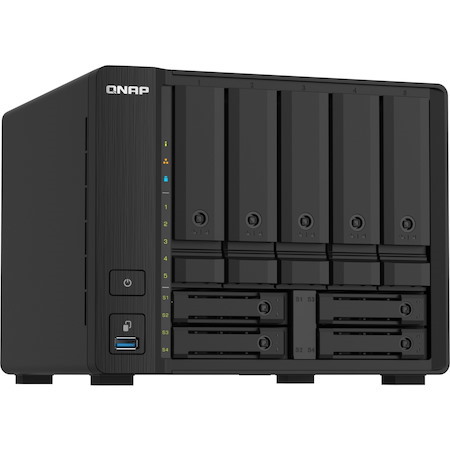 QNAP Compact 9-bay NAS with 10GbE SFP+ and 2.5GbE for Smoother File Applications
