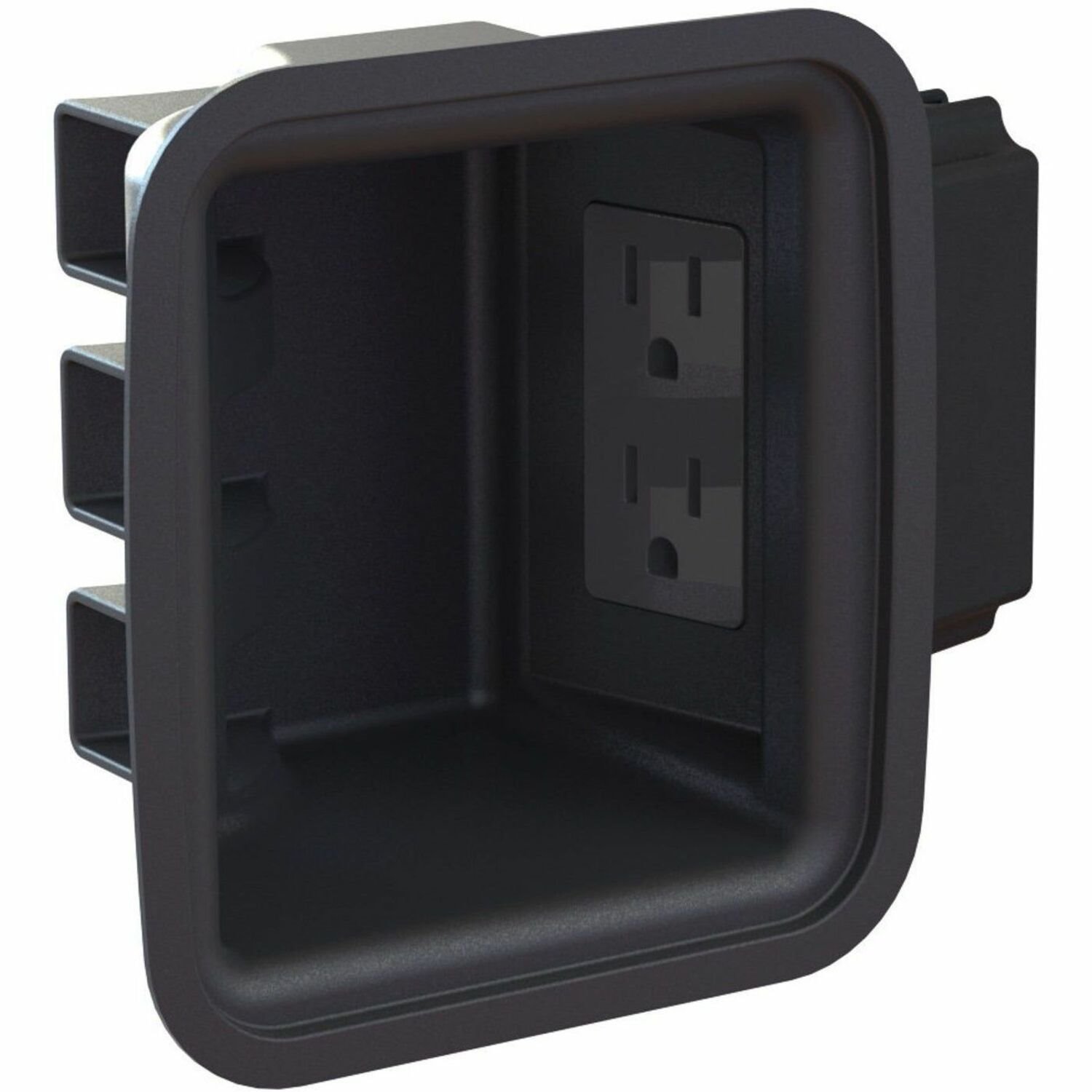 Recessed Power Outlet with Low Voltage In-Wall Cable Routing Compatible with Peerless-AV&reg; SAX762PU and SAX772PU mounts