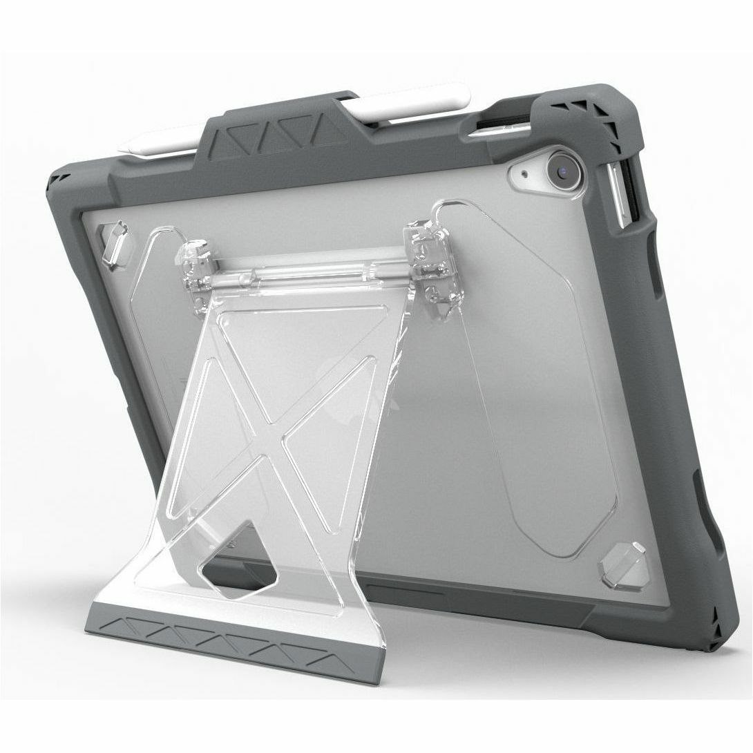 MAXCases Shield Extreme-X2 for iPad 10 10.9" (2022) (Red Bezel-Gray Case)