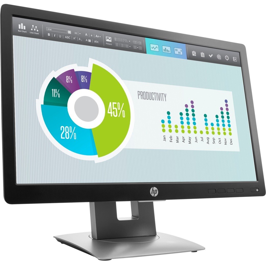 HP Business E202 20" HD+ LED LCD Monitor - 16:9 - Black