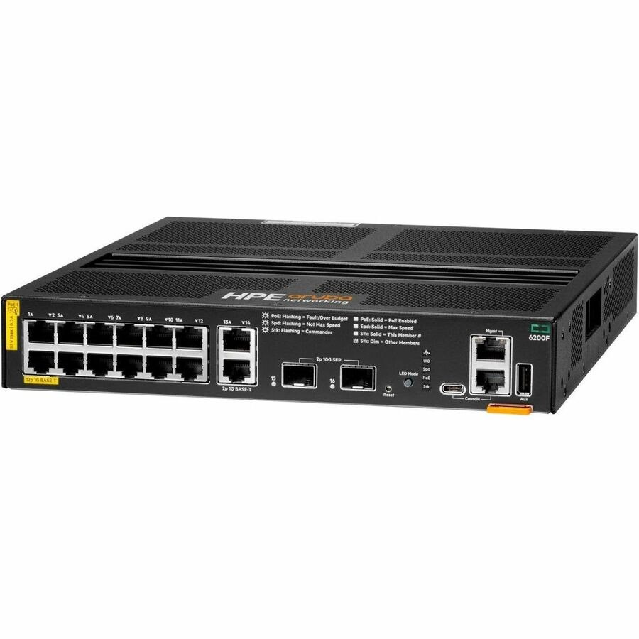 Aruba 6200F 12G Class4 PoE 2G/2SFP+ 139W Switch