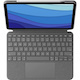 Logitech Combo Touch Keyboard/Cover Case for 32.8 cm (12.9") Apple, Logitech iPad Pro (5th Generation) Tablet - Oxford Gray