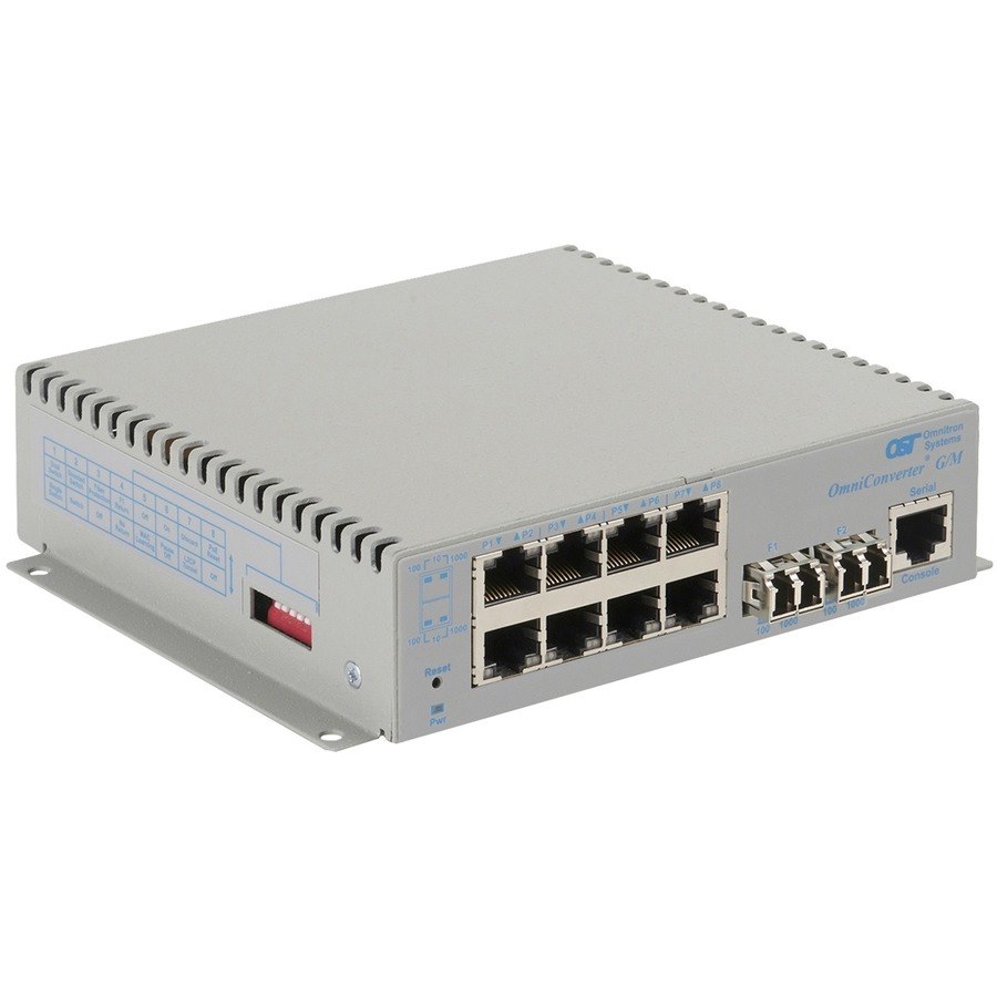 Omnitron Systems OmniConverter Managed Gigabit, MM ST, RJ-45, Ethernet Fiber Switch