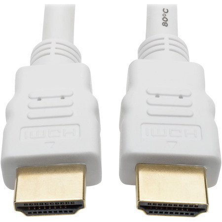 Eaton Tripp Lite Series High-Speed HDMI Cable (M/M) - 4K, Gripping Connectors, White, 10 ft. (3.1 m)