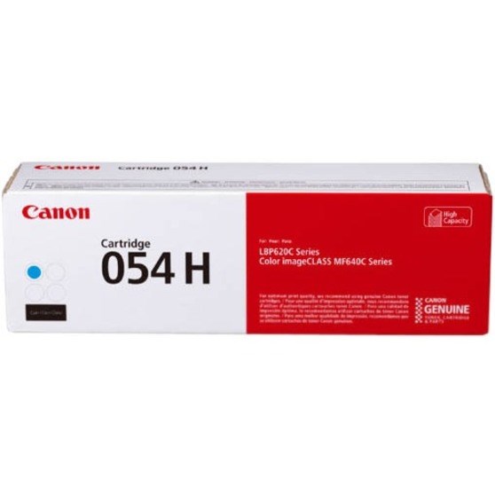 Canon 054H Original High Yield Laser Toner Cartridge - Cyan - 1 Pack