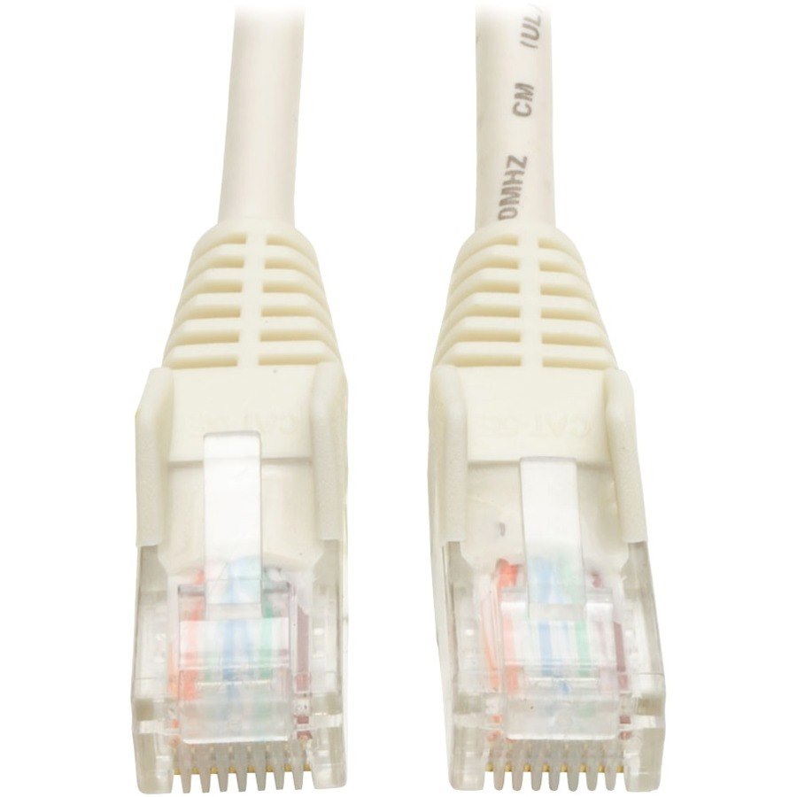 Eaton Tripp Lite Series Cat5e 350 MHz Snagless Molded (UTP) Ethernet Cable (RJ45 M/M), PoE - White, 25 ft. (7.62 m)