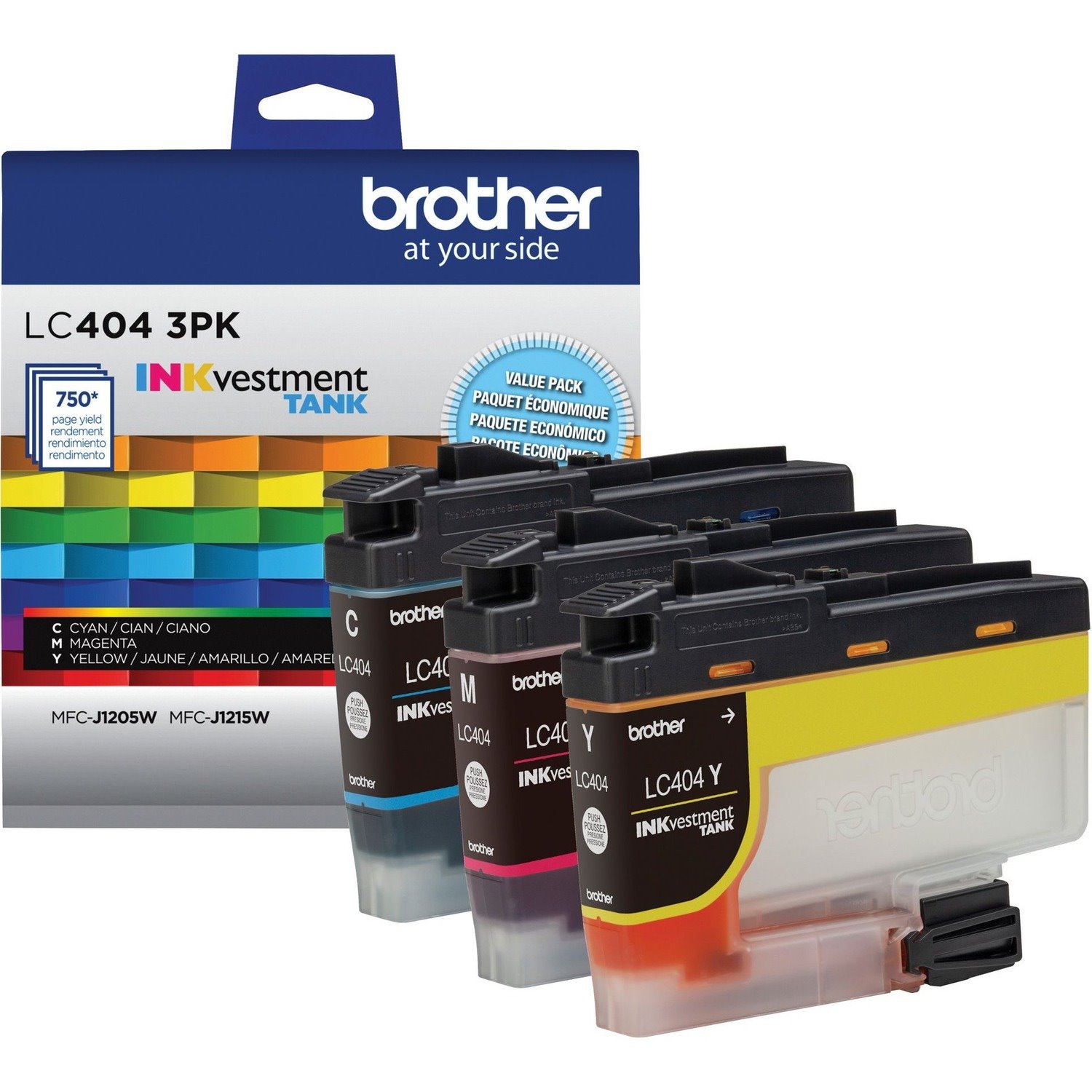 Brother INKvestment LC4043PK Original Standard Yield Inkjet Ink Cartridge - Cyan, Magenta, Yellow - 1 Each