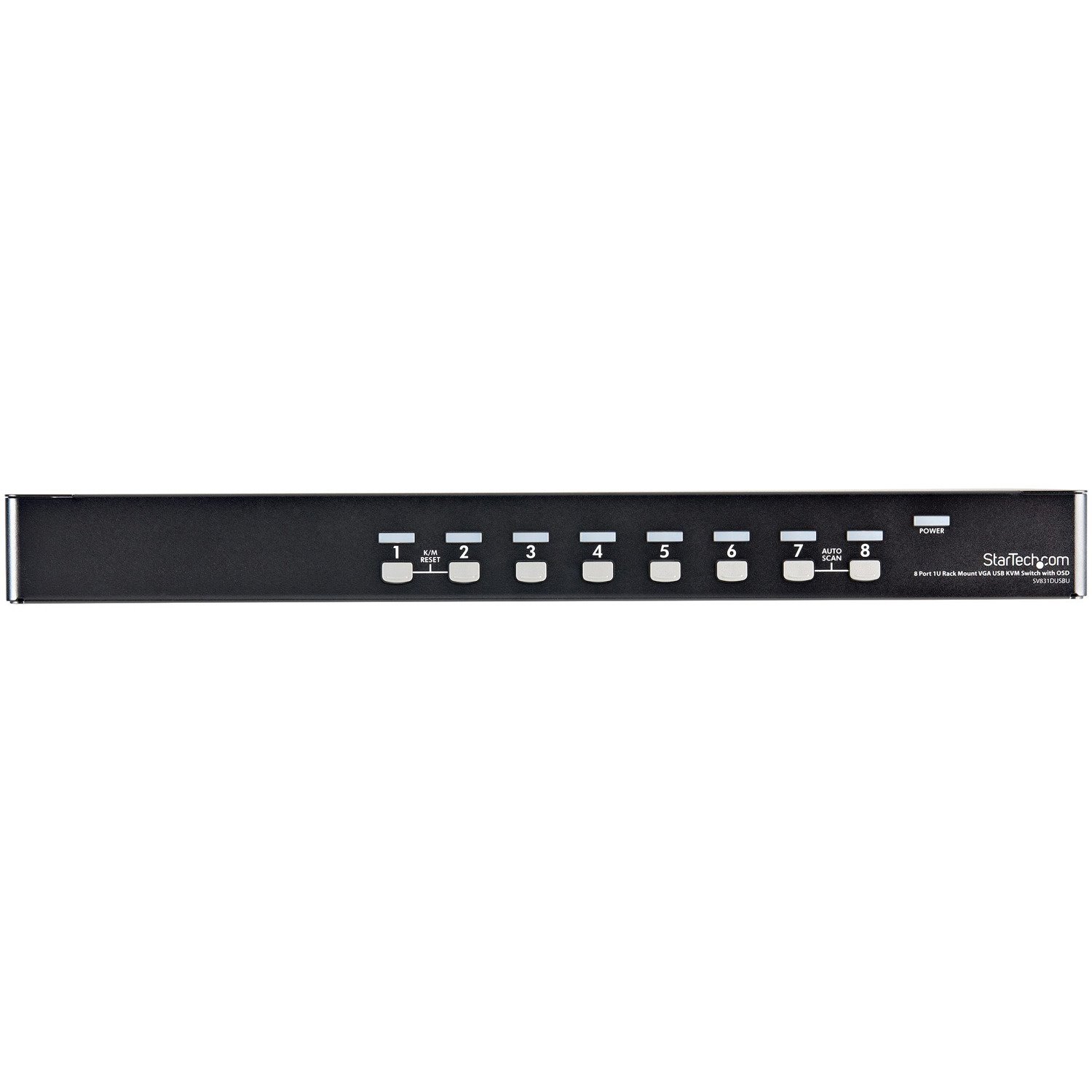 StarTech.com 8 Port 1U Rack Mount USB KVM Switch Kit with OSD and Cables