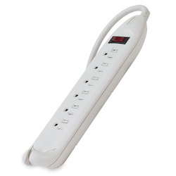 Belkin 6-Outlet Power Strip w/ On-Off Switch - 12ft Cord - Straight Plug - White