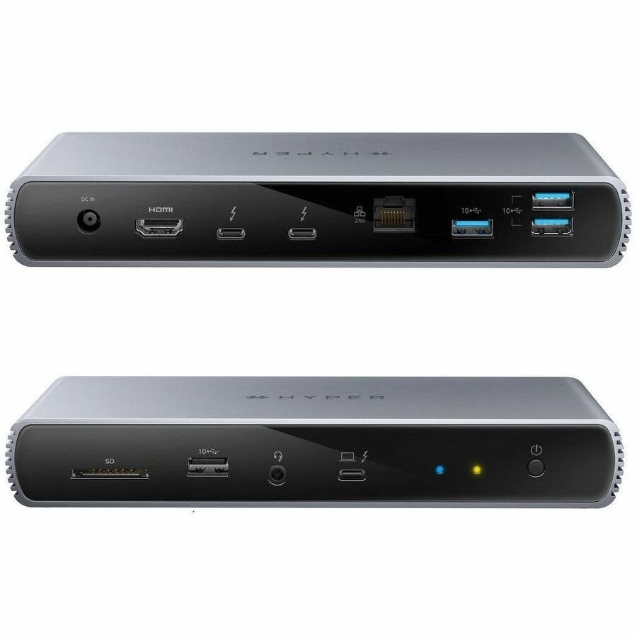 Targus HyperDrive HDTB4D-EU Thunderbolt 4 Docking Station for Desktop PC/Tablet/Notebook/Monitor - Charging Capability - Memory Card Reader - SD - Grey