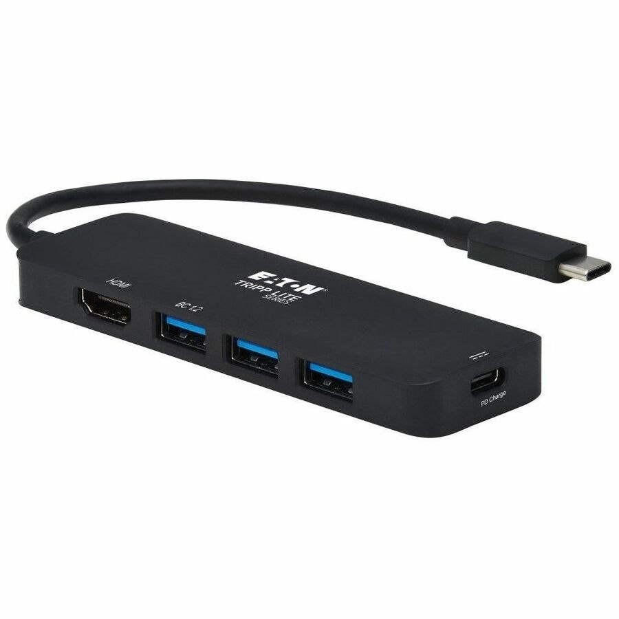 Eaton Tripp Lite Series USB-C Multiport Adapter - 4K 60 Hz HDMI, USB 3.x (5Gbps) Hub Ports, 100W PD Charging, HDR, HDCP 2.2