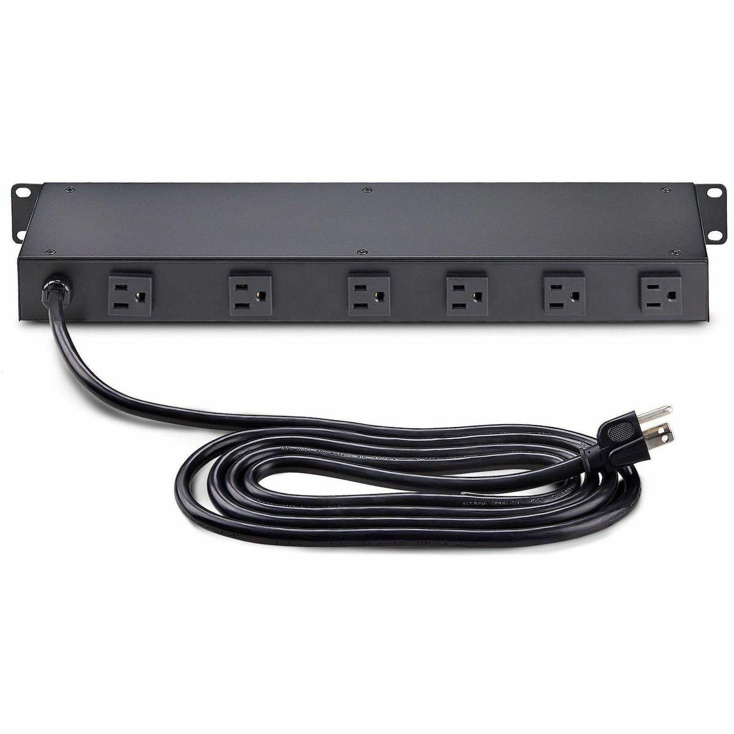 StarTech.com 8-Outlet Horizontal Rack Mount PDU, 1U Server Power Distribution Strip w/Surge Protector, 125V/15A, 8ft/2.4m Power Cord, TAA