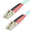 StarTech.com 1m (3ft) LC/UPC to LC/UPC OM3 Multimode Fiber Optic Cable, Full Duplex Zipcord Fiber, 100Gbps, LOMMF, LSZH Fiber Patch Cord