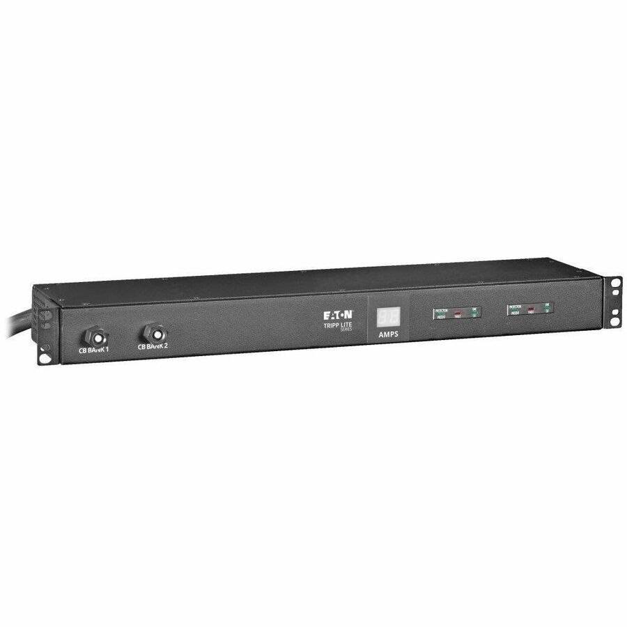 Eaton Tripp Lite Series 2.9kW Single-Phase Local Metered PDU with ISOBAR Surge Protection, 120V, 3840 Joules, 12 NEMA 5-15/20R Outlets, L5-30P Input, 15 ft. Cord, 1U Rack-Mount