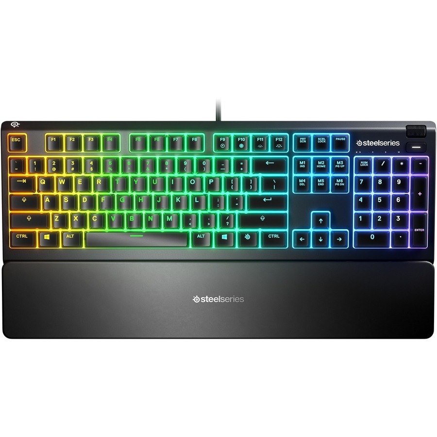 SteelSeries Apex 3 Gaming Keyboard - Cable Connectivity - USB Interface - English (US) - Black