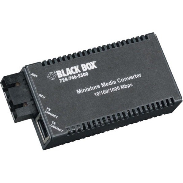 Black Box Gb ETH MED CONV 10/100/1000Mb COP to 1000Mb MM FBR 850nm 0.3km SC